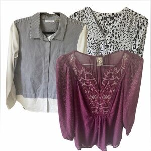 ANTHRO++ Women’s 3pc Dressy Tops Bundle - Medium